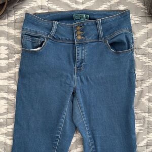 Wax Jean High Rise Blue Denim Jeans